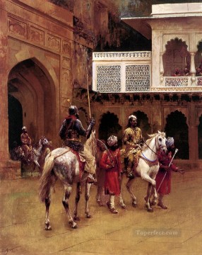 Príncipe Indio Palacio De Agra Indio Egipcio Persa Edwin Lord Weeks Pinturas al óleo